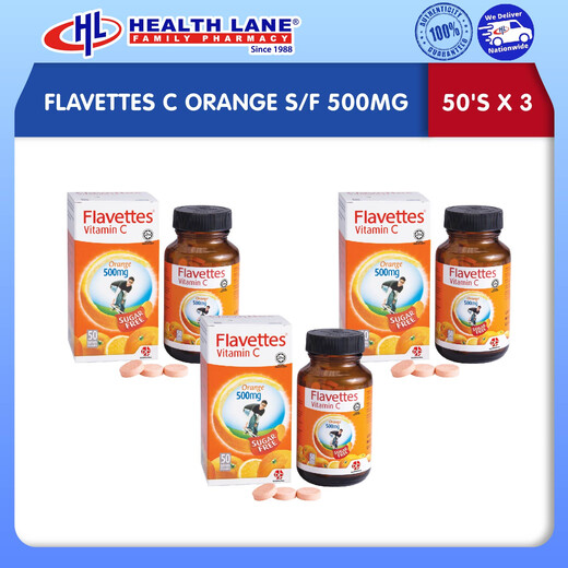 FLAVETTES C OREN S/F 500MG (50'S X 3)